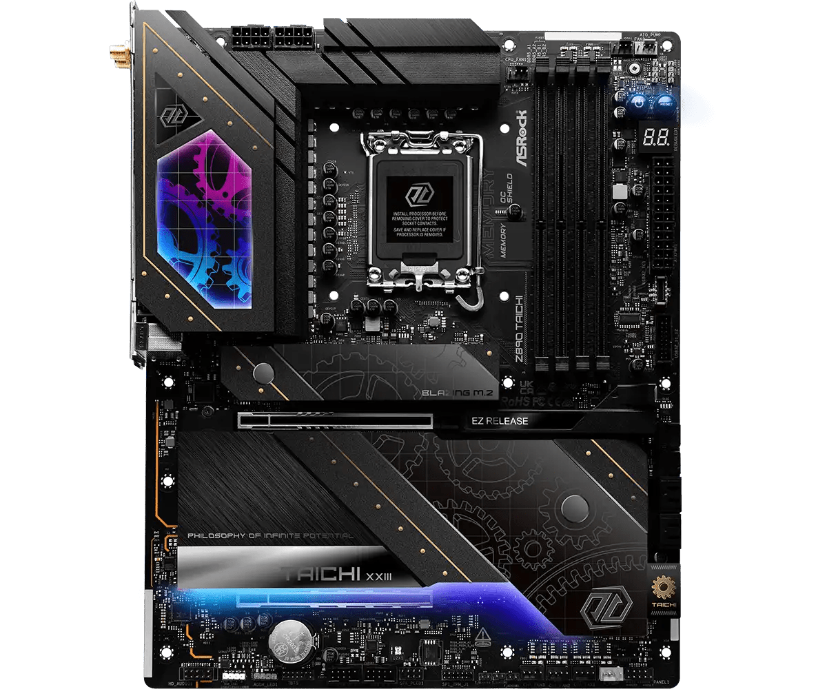 ASRock Z890 Taichi LGA1851 Socket Gaming Motherboard - Vektra Computers LLC ASRock Z890 Taichi LGA1851 Socket Gaming Motherboard - Vektra Computers LLC
